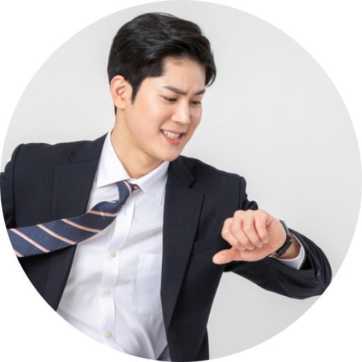 바쁜 일정으로 치과 방문을 미루는 직장인
